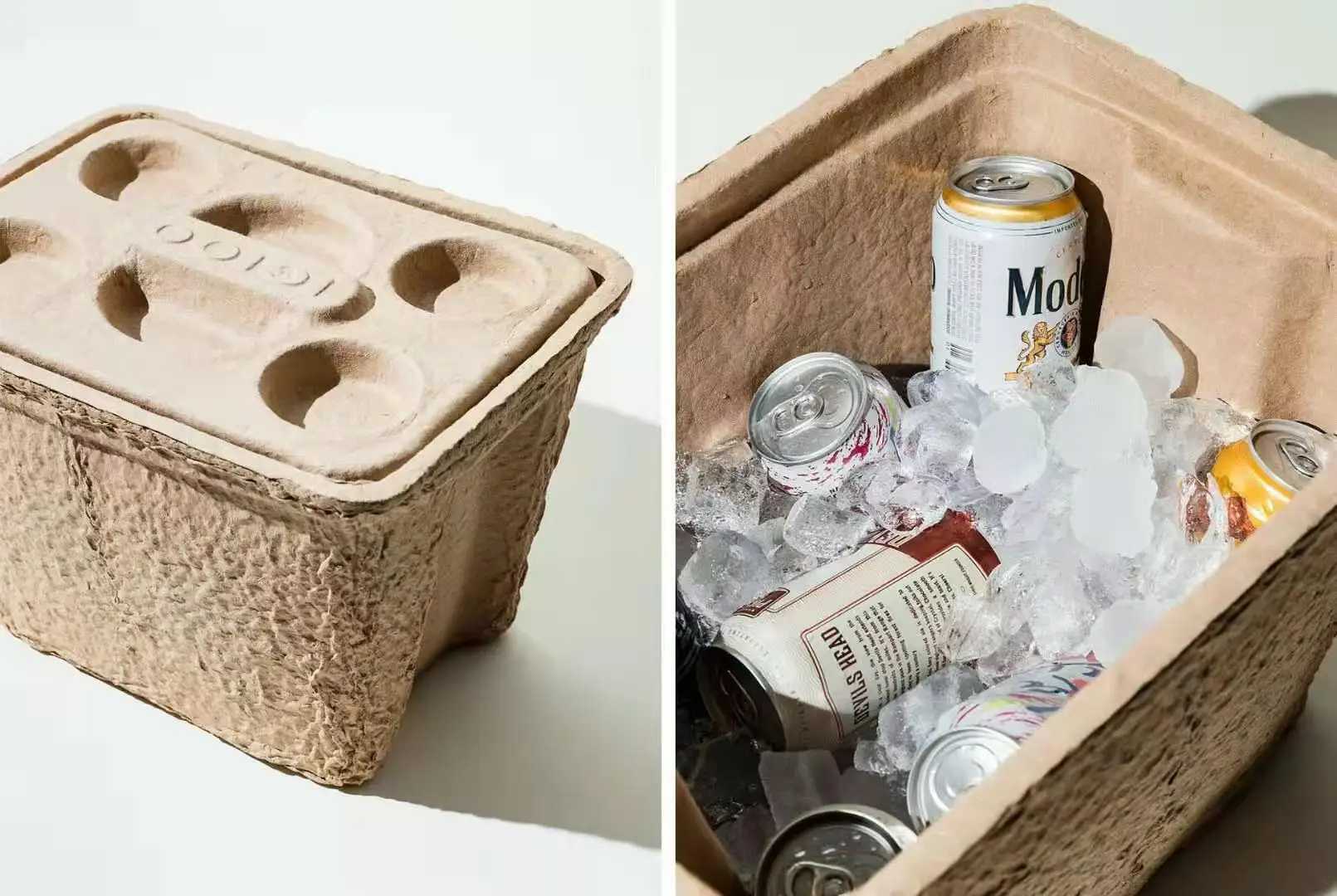 Pulp storage box paper tray biodegradable pulp  ice cooler/chest  box beer container