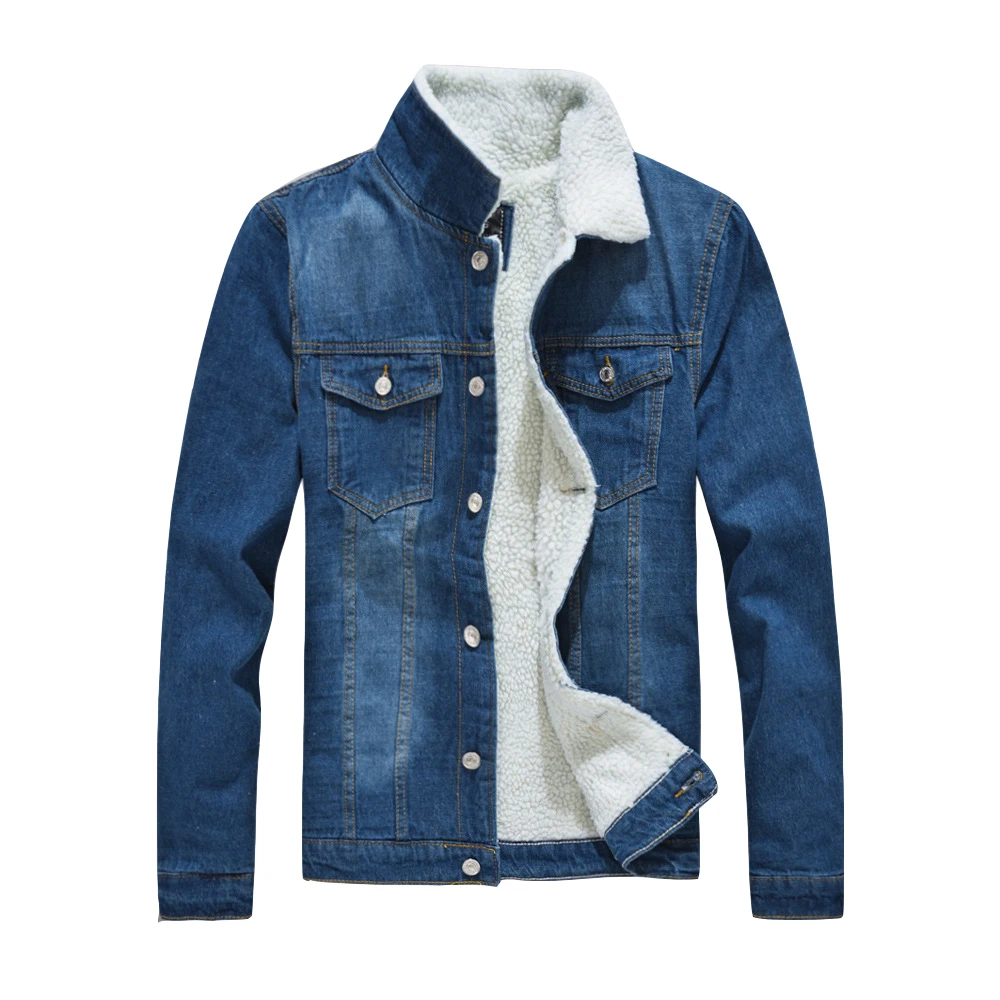 Fashion Classic Plus Size Mens Denim Jacket Wholesale Autumn Winter Casual Bomber Jacket North Face Jacket Printed Nonwoven 2pcs
