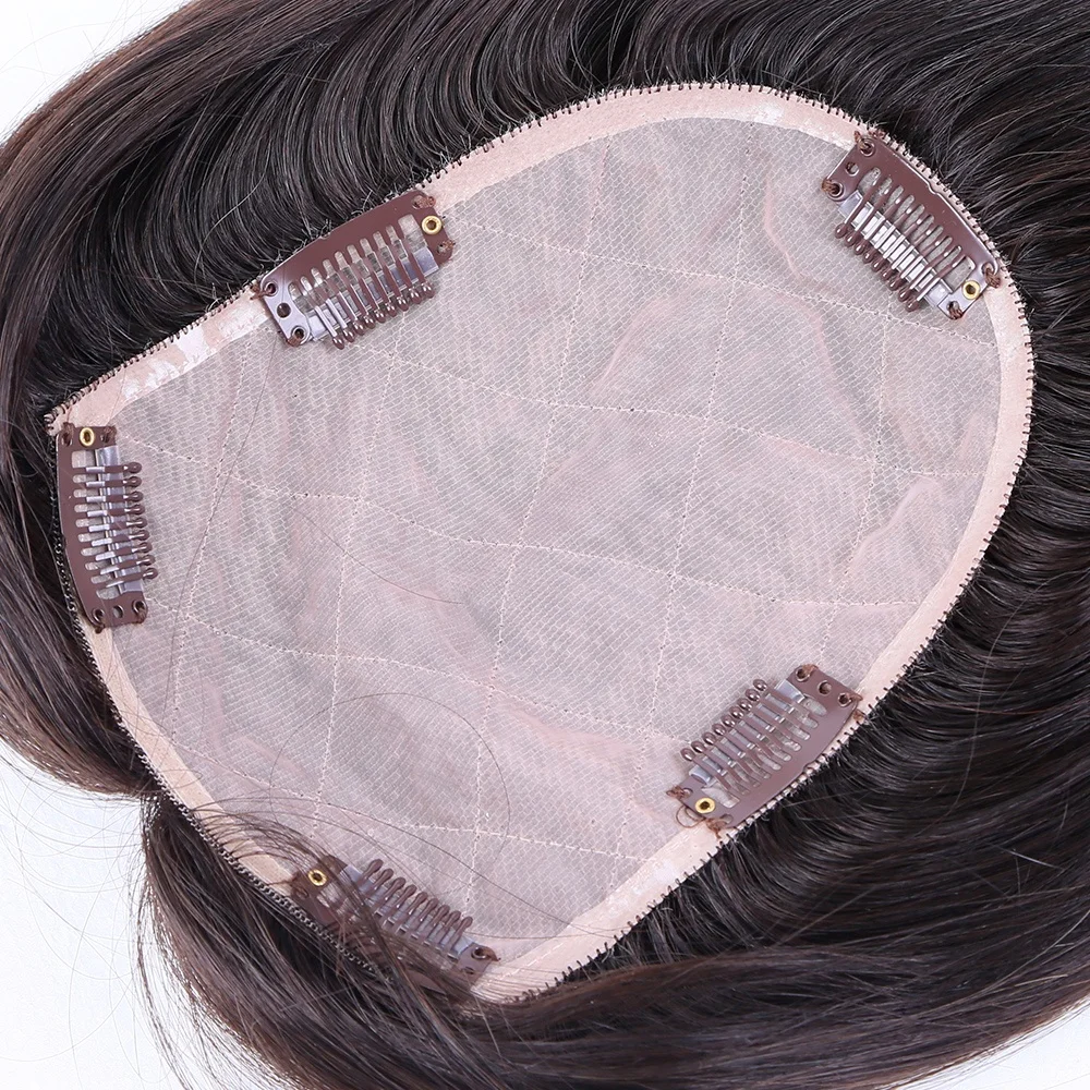 Top quality European remy human Hair Toupee For Woman Silk Base PU around perimeter Hair Topper perimeter closures well top hair