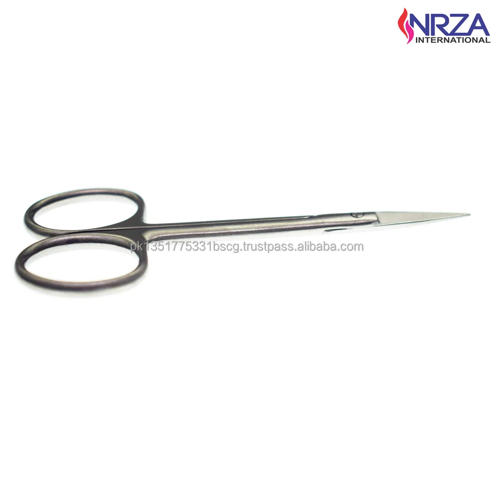 Ceramic Handled Nail Scissors with Stainless Steel Blade Manicure Tool Custom Logo Cuticle Scissor Sharp Straight Curved Blades