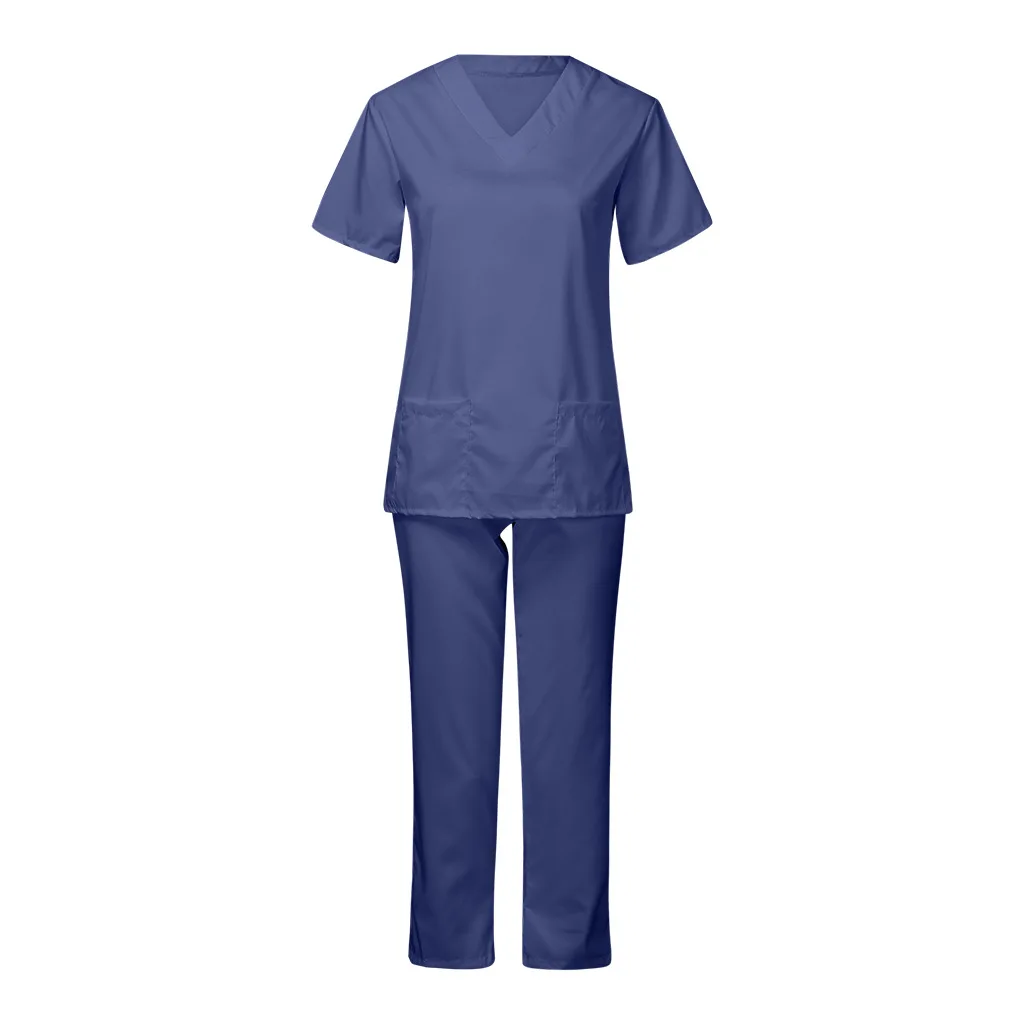 Wholesale High Quality Short Sleeve Clothes Nursing Uniform Health Beauty Work Wear Doctor Medical Clothes Scrubs