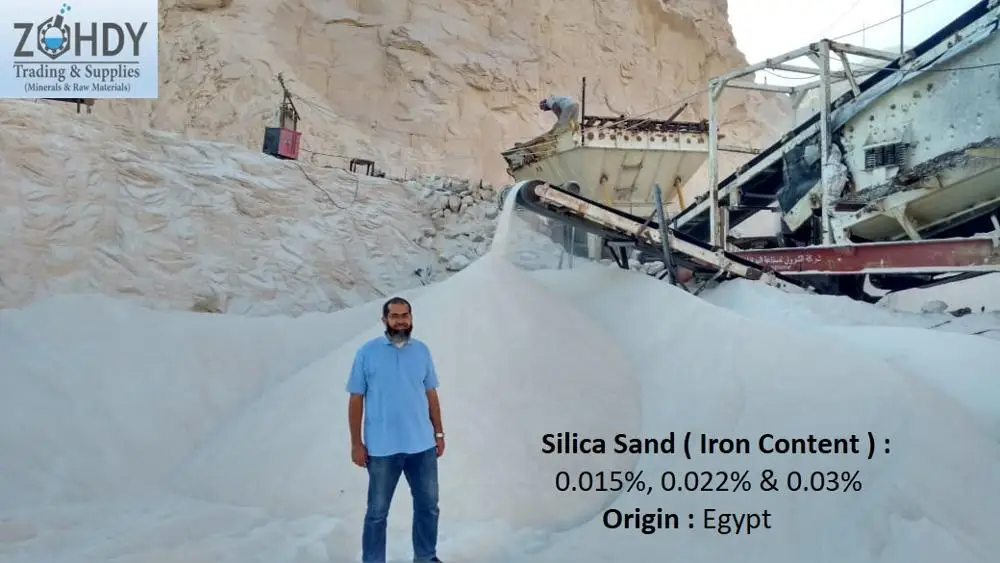 
Egypt Origin Silica Sand Purity 99.7% & Fe2O3 : 0.015-0.035 % Max 