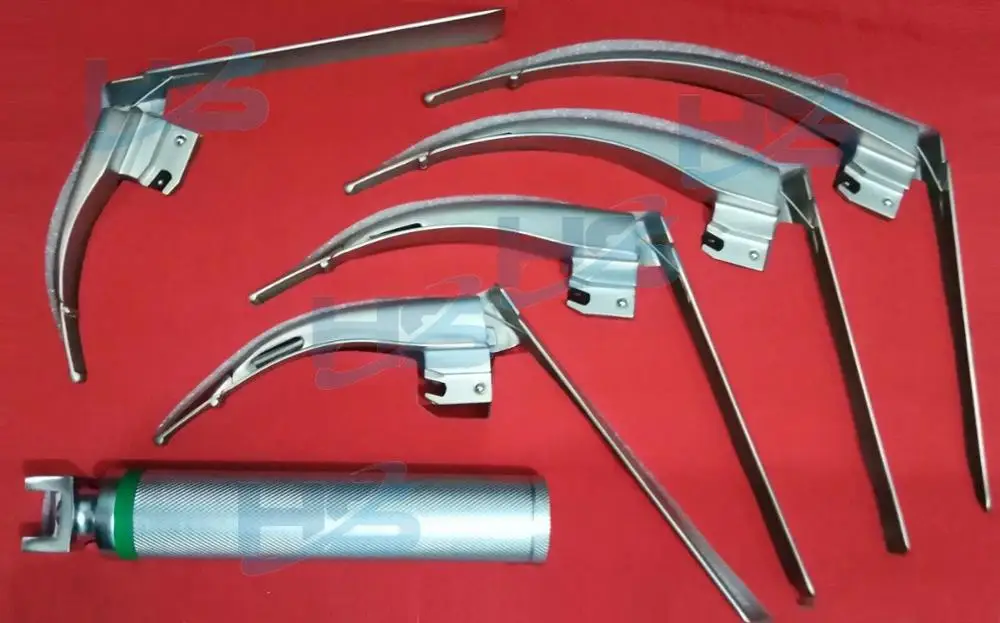 Mccoy Flexitip Fiber Optic LED Laryngoscopes Blade #1 to 5 Medium Handle / Mccoy Fiber Optic Laryngoscope With 5 Flexitip Blade