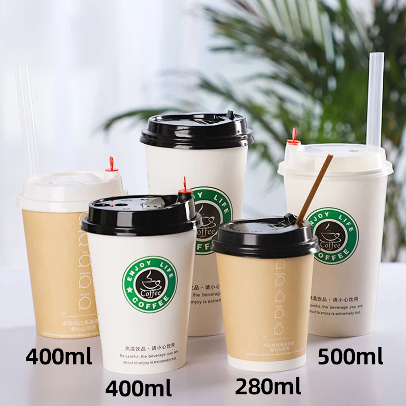 Custom logo printed 12oz 16oz 22oz single wall double PE coated coffee expresso design paper cup with lid paper cups in turkey