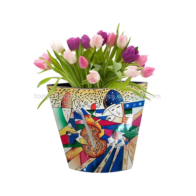 
Vase Fleur Love Handle Vase Red Flower Vase Made in Vietnam 