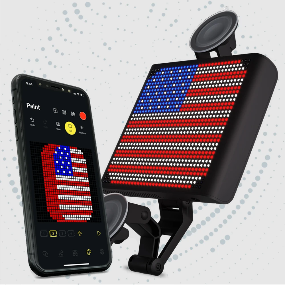 Фирменный умный и простой светодиодный Автомобильный дисплей на заднее стекло номер модели mj1901 из США