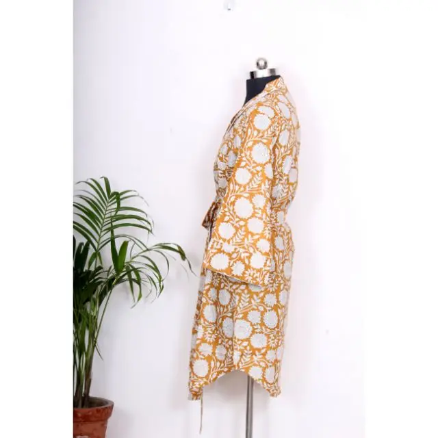 Wedding and Party Wear Floral Shirt Dress Women Ethnic Luxury Shirt Indian Cotton Long Shirt Dress Women Wrap Sleeve