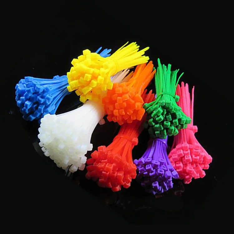 Big Large And Small Size 3x150.12 Inch Bulk Colored Red Green Nylon 66 Cabletie Indoor Outdoor Electric Wire Zip Lock Cable Ties