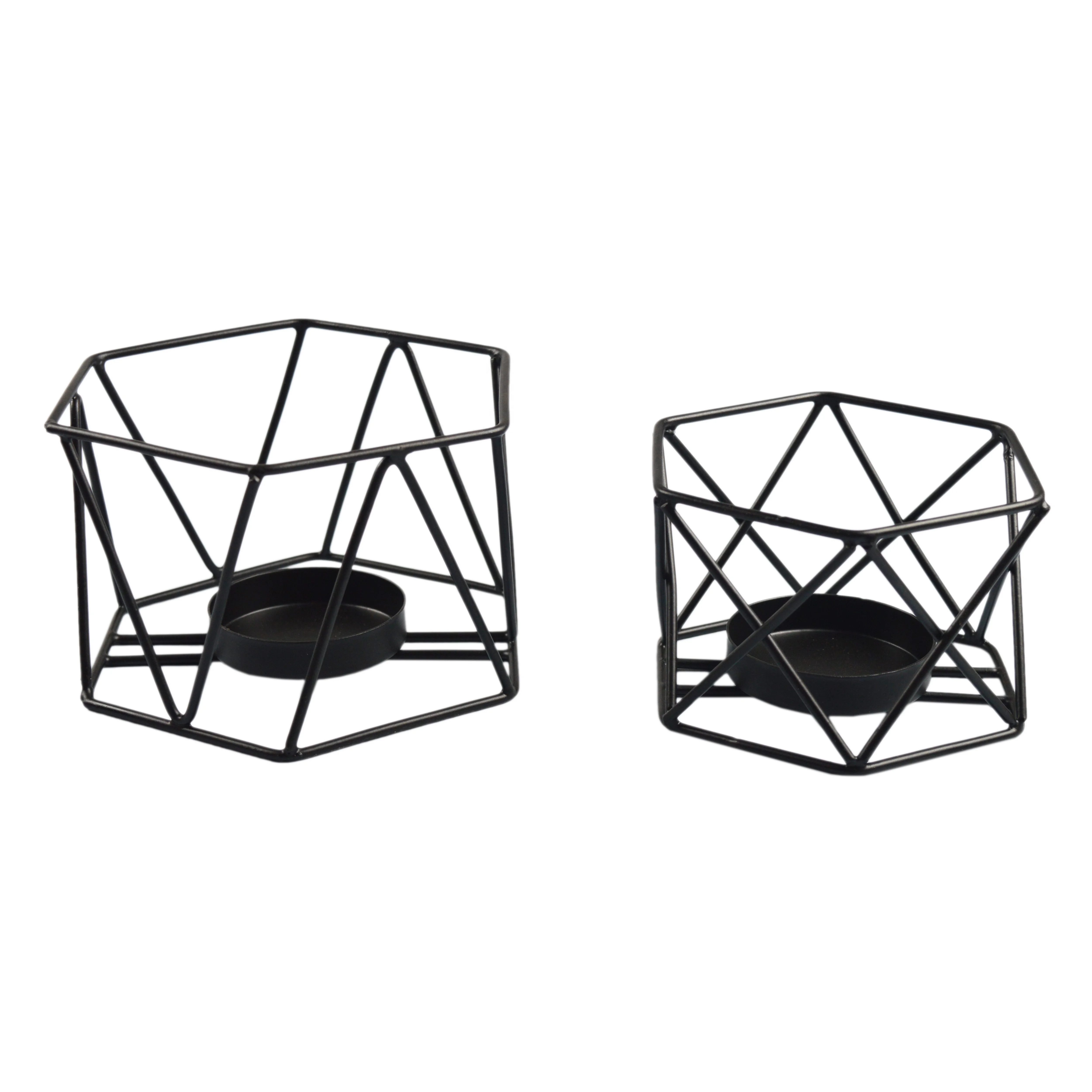 Single Colored Tea Light Holder With Black Painted Finishing Design Candle Holder Best for Home Tableware Decor Design