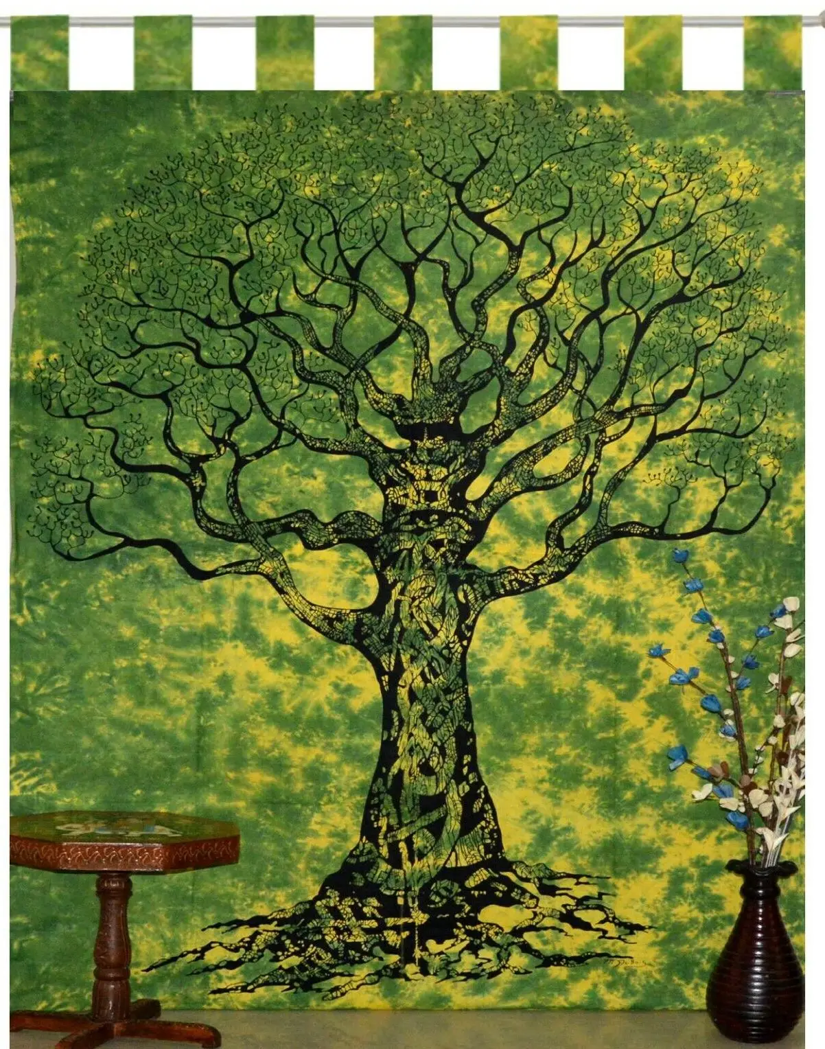 Mandala Dream Catcher Wall Hanging Small Cotton Curtain for Door Window Valance Multiple Colors Hotel Hospital Shade Decoration