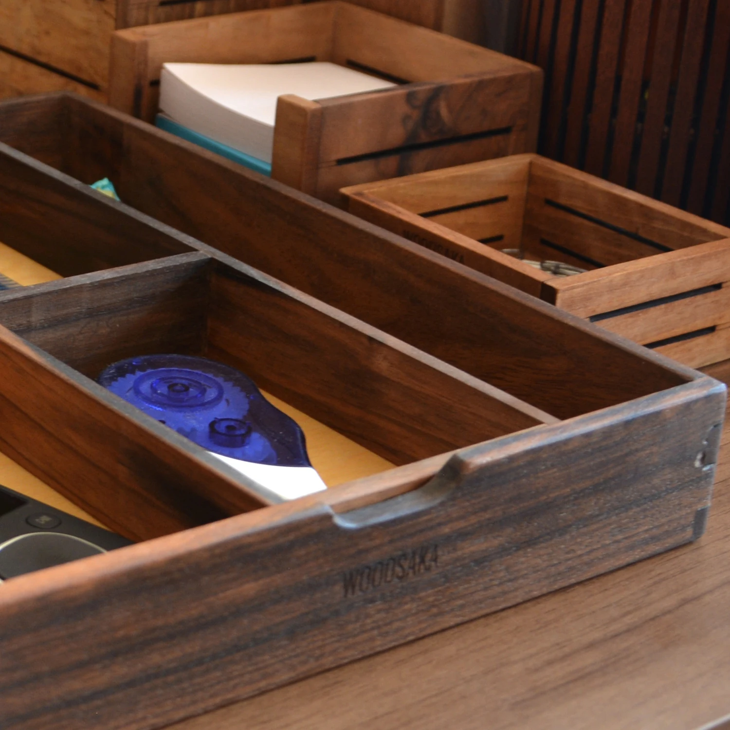 
Desk Organizer I Yoi Desk Organizer - WOODSAKA I I Desk Accessories 