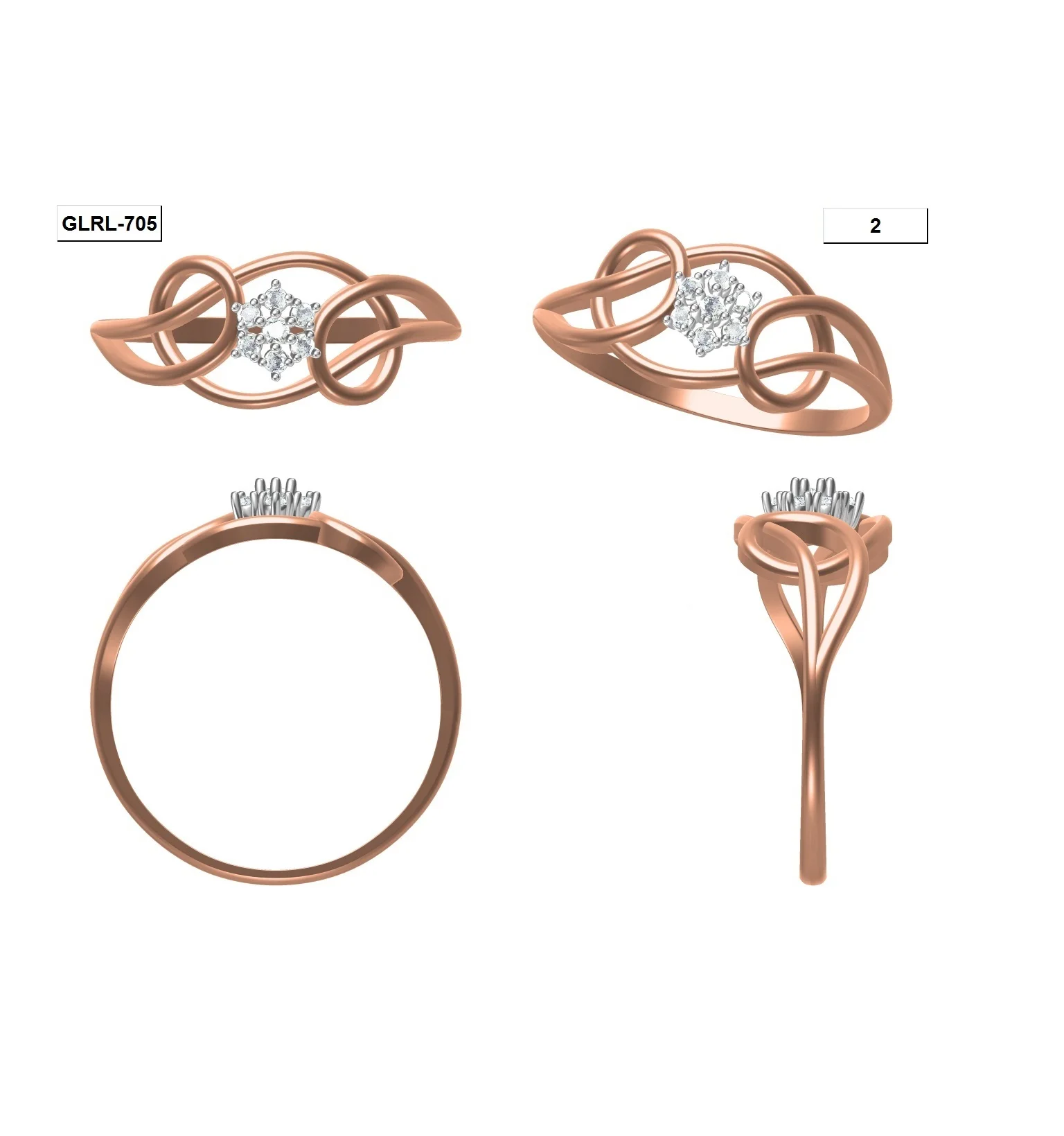 
Luxury Custom Jewelry Forever Love Engagement Ring 18k Rose, Yellow, White Gold IGI Certified Natural diamond Ring 