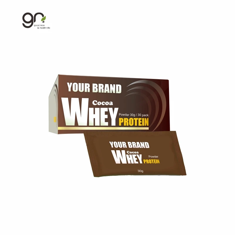 
30g foil package Cocoa Whey Protein powder Easy muscle molding could make Strengthen muscles and lose weight accept OEM-ODM 