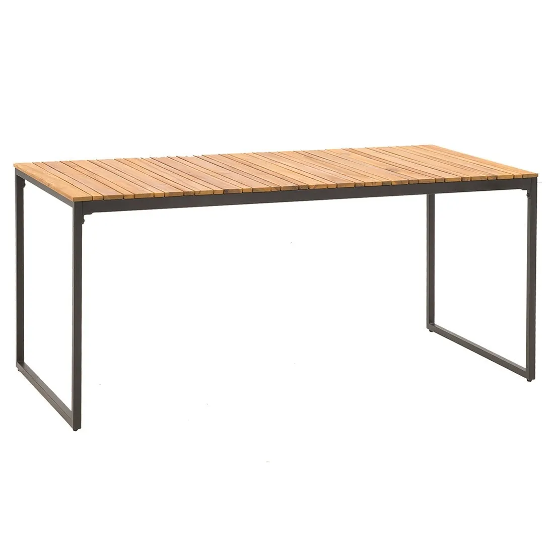 Modern Style  Vietnam Top Quality Outdoor Garden Steel Legs Teak Wooden Long Bench Chair Seat With No Backrest