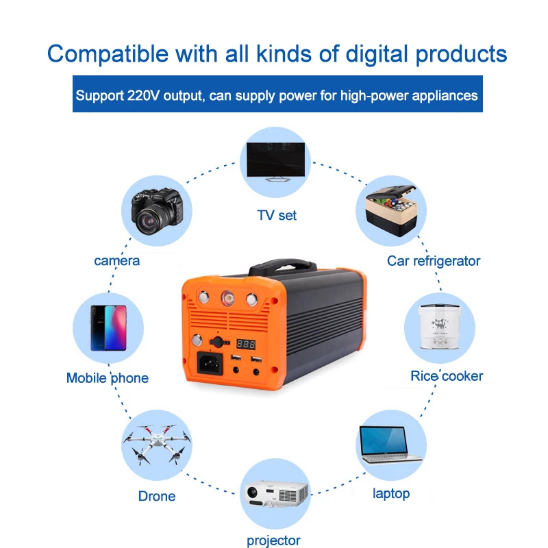 YF-300 300W Portable Energy Storage Lithium Battery 220V 110V Backup camping Generator Home Power Solar Station