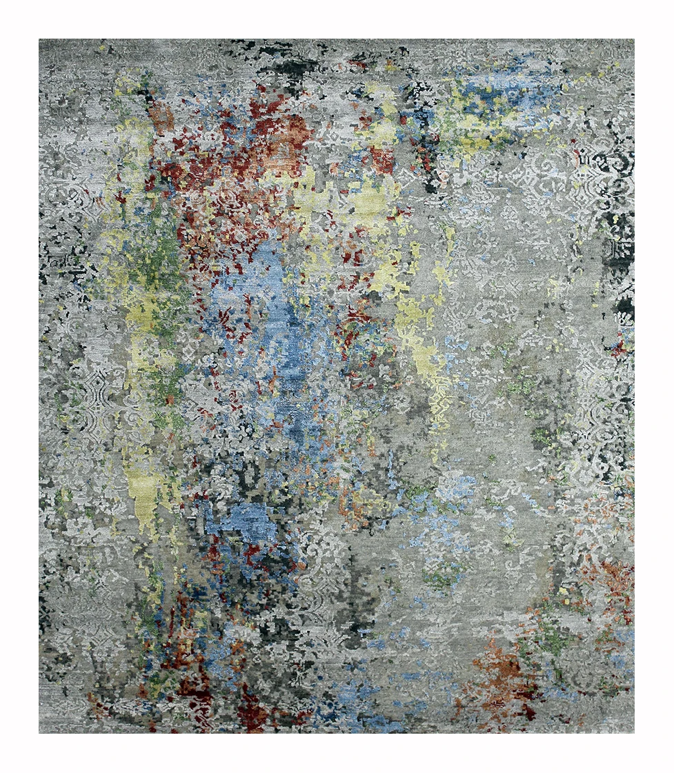 wool silk hand knotted carpet