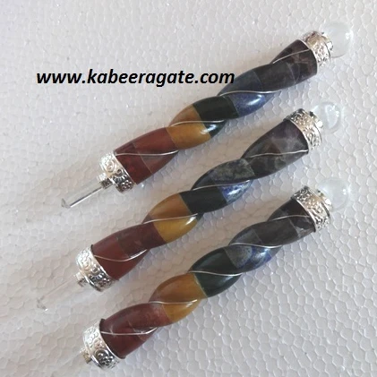 Wholesale Healing Stick Wands : Chakra Bonded Twisted Healing Wands