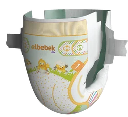 ELBEBEK BABY DIAPERS New Born 78 Pieces Hot Sale Breathable Disposable Baby Diapers Quick Absorption Long Lasting Dryness