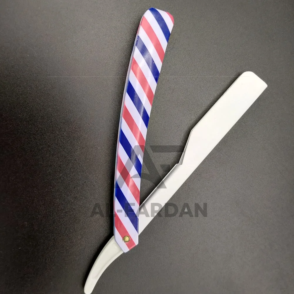 Barber Pole Printing Single Blade Disposable Plastic Handle Barber Shaving Razor Stainless Steel With Custom Logo