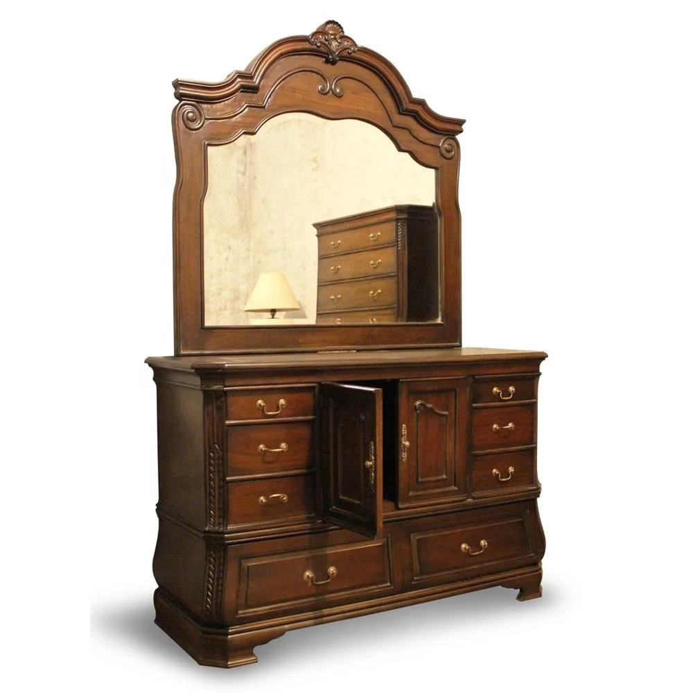 Antique Dressing Table With Mirrors - Marry Anne Dresser