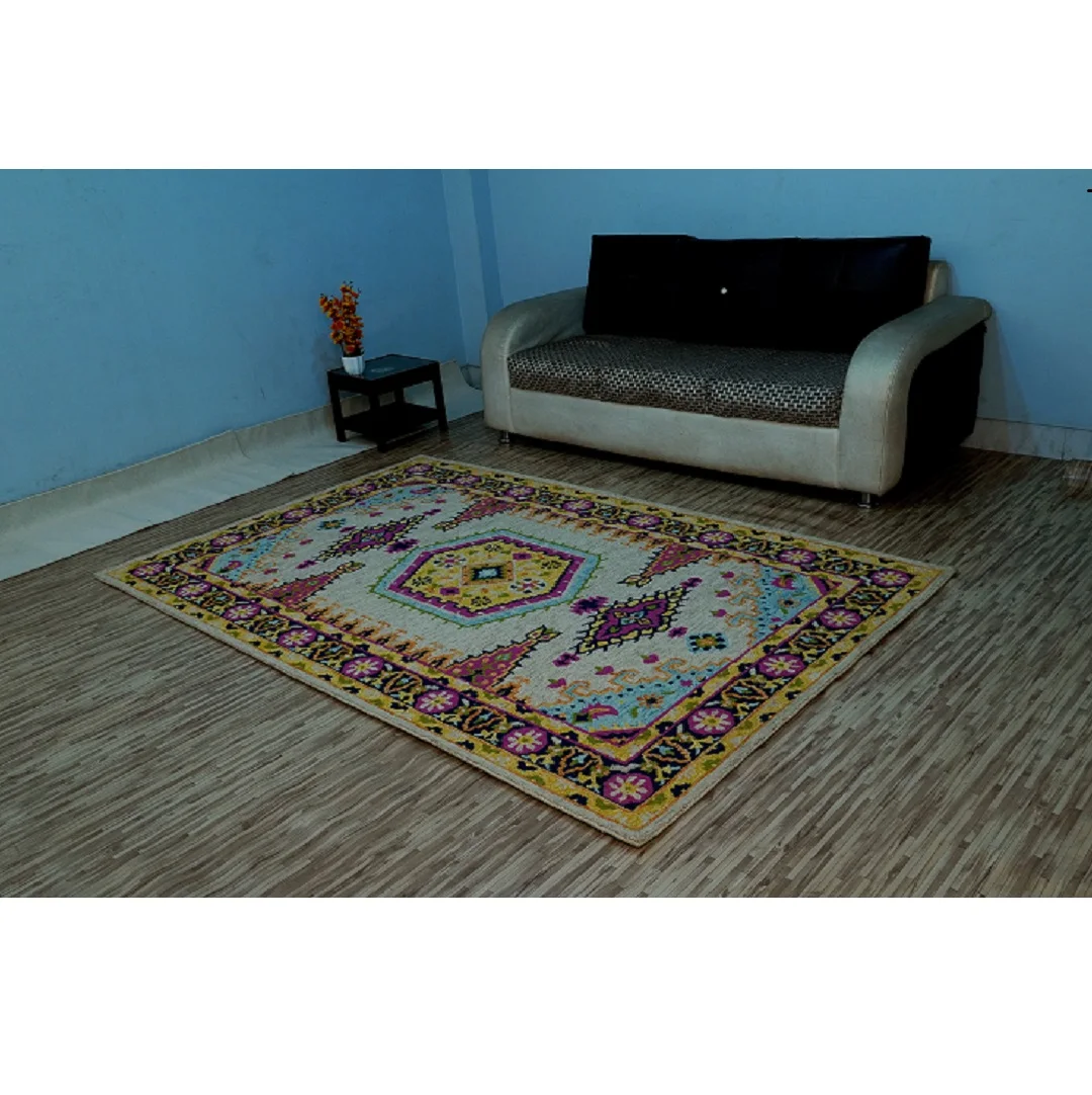 Stylish Design Hand Tufted Woolen Loop Carpets Woolen Persian Look Multi Color Carpets Area Rugs