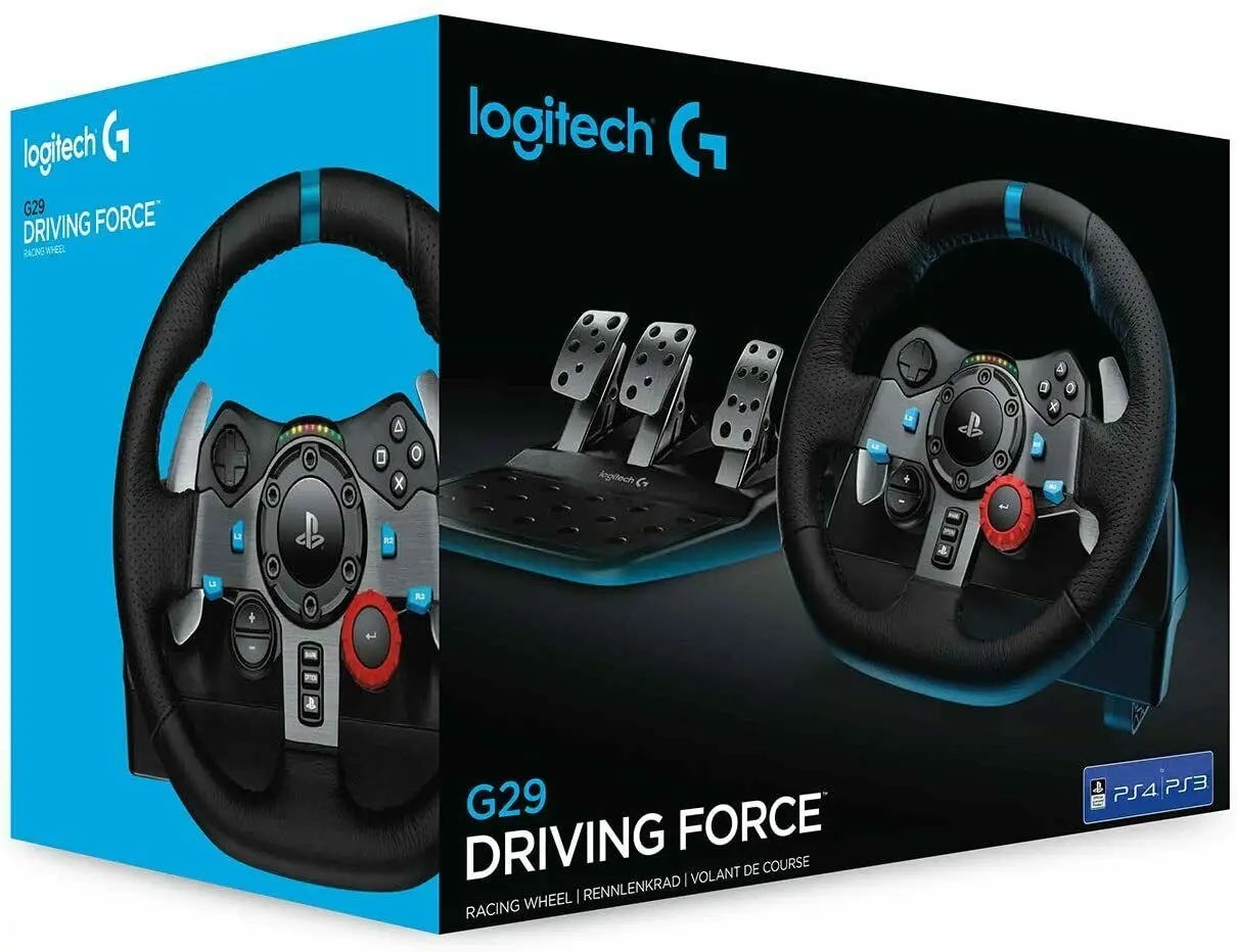 New Logitechs G29 Racing Steering Wheel with Pedals and Driving Force Shifter