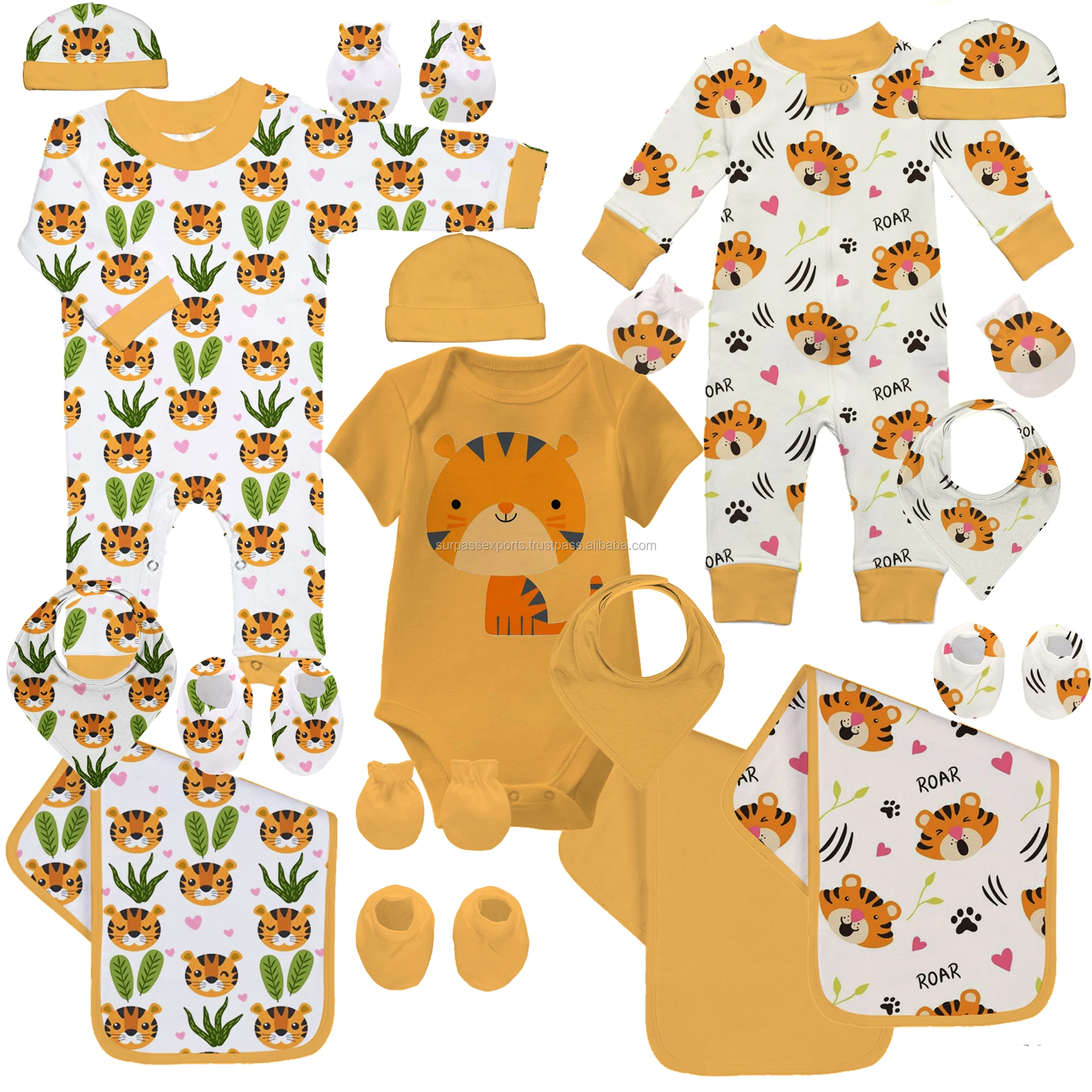 High on Demand Luxury Design Printed Cotton Baby Clothes Set for Baby Gifting Use for Worldwide Export from India