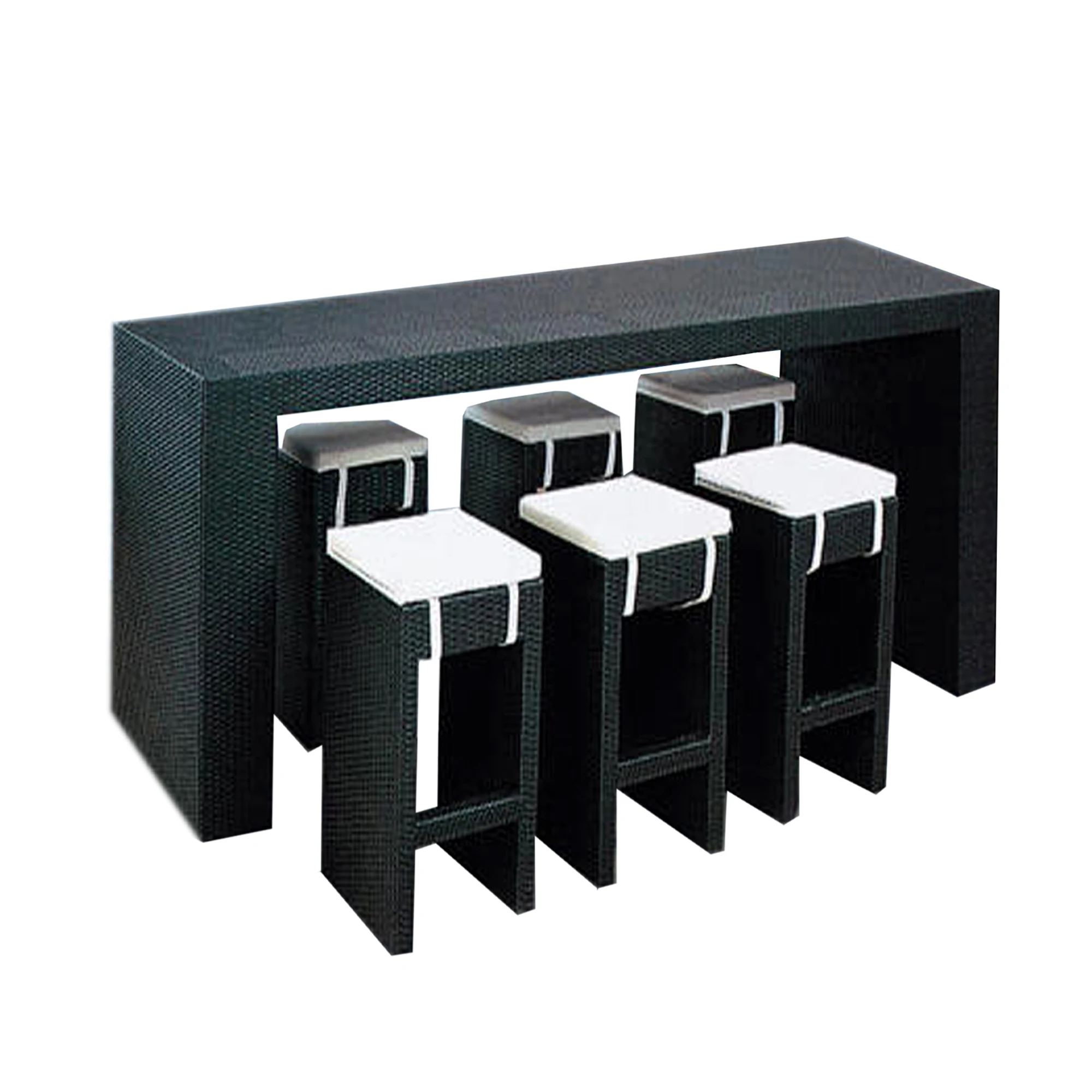 modern luxury aluminium high bar chairs top selling wicker weaving bar chairs garden patio bar furniture