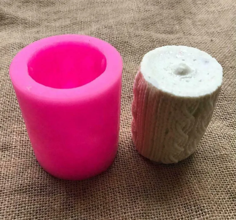 
Boutique 3D pillar silicone candle mold soap mud making cake chocolate decoration DIY mold wholesale 