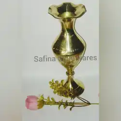 Flower Vase in Brass In Kashmiri Style in antique design.
