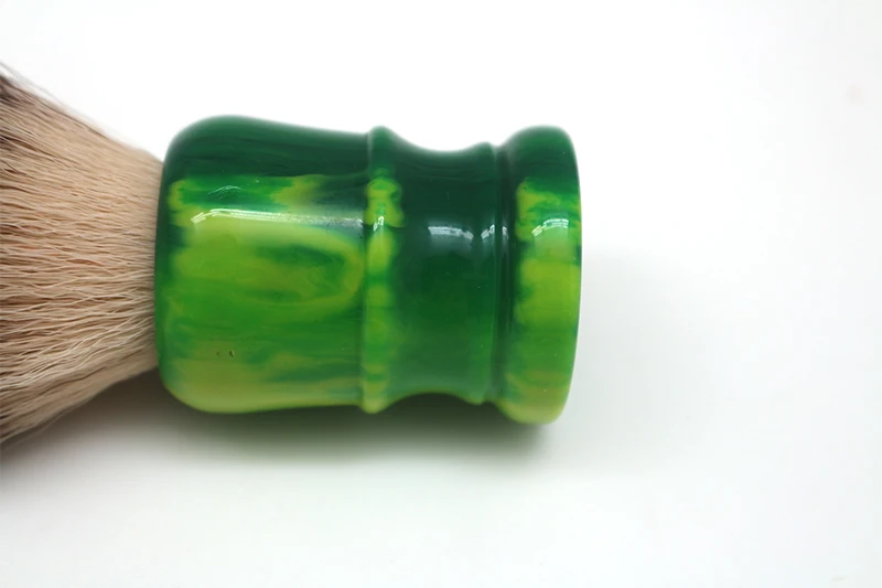 Wholesale Luxury Green Resin Handle Shaving Brush Low Moq Custom Logo shaving Brushes