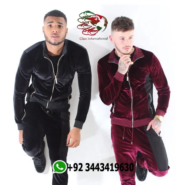 velvet jogging suit tracksuit men  custom velvet two piece tracksuit men track suit,velvet sweatsuit set