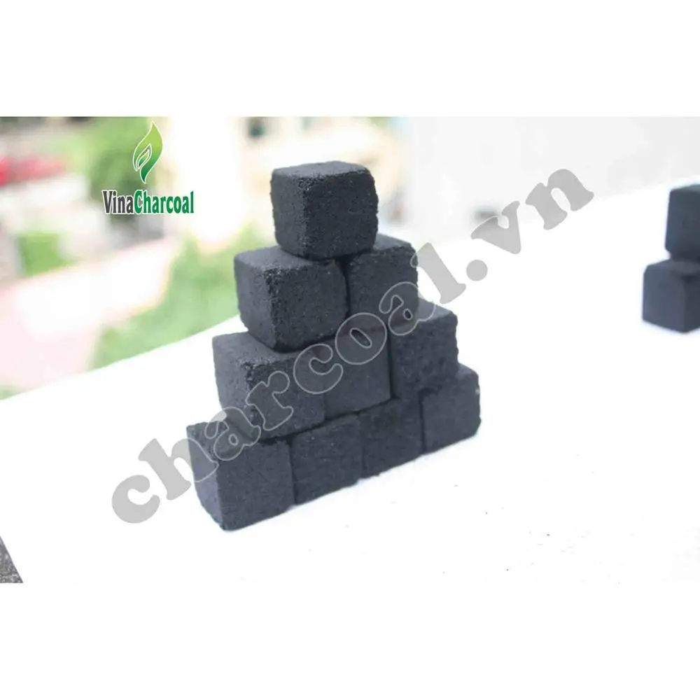 High calorific value 100% natural Coconut shell charcoal for hookah shisha