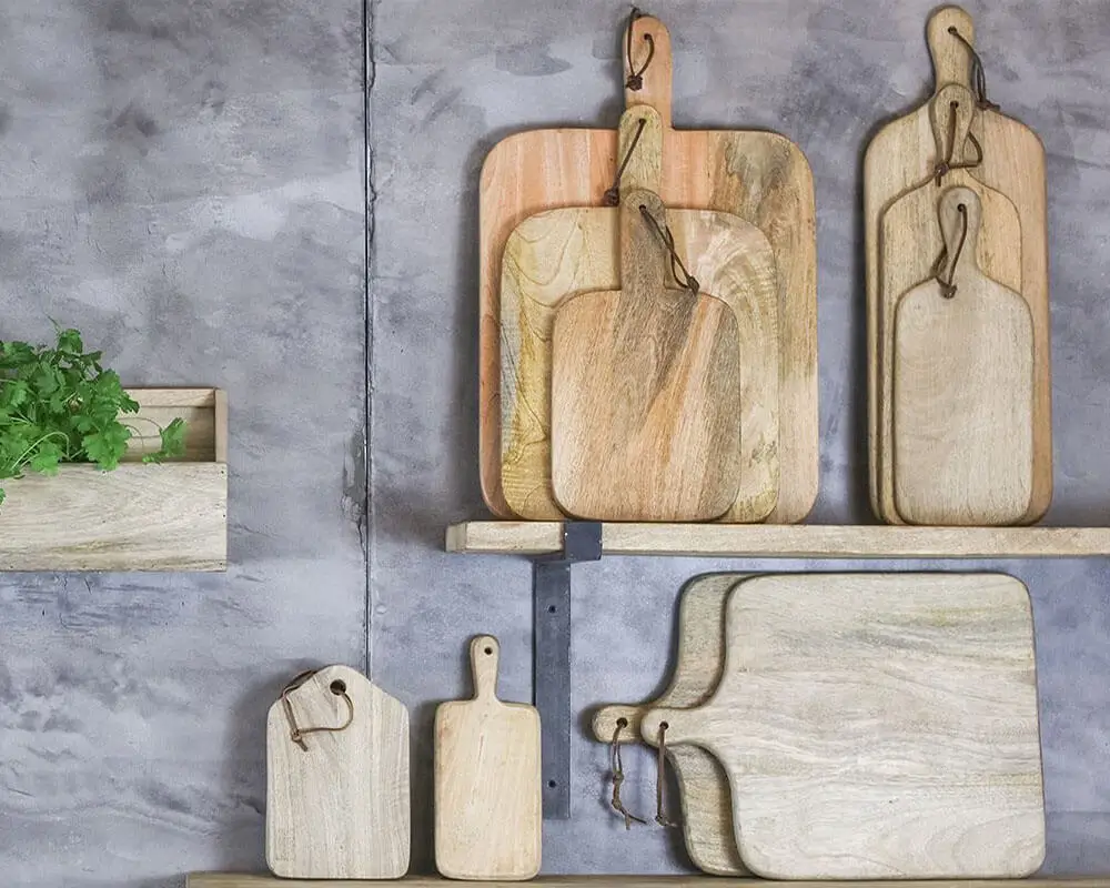 Mango Wood Salad Bowl Raw Mango Wood Serving Bowls, Set of 3