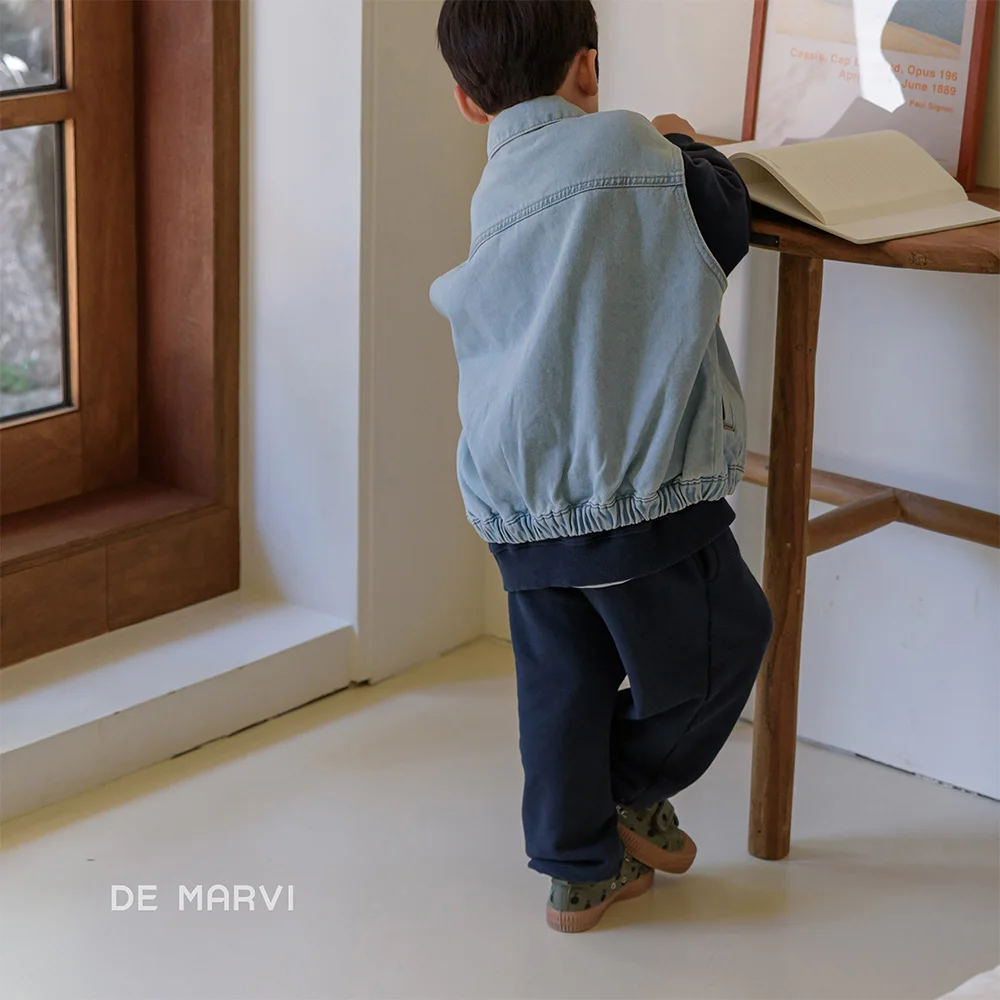 DE MARVI Kids Toddler Terry Basic Sweatpants Girls Boys Jogger Pants Clothes Wholesale Korean Manufacturer MADE IN KOREA