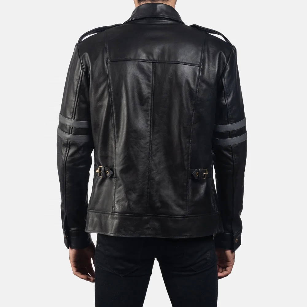 
Armstrong Black Leather Biker Jacket 