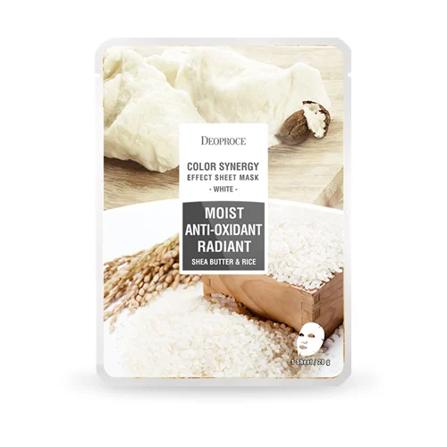 Deoproce Color Synergy Effect Sheet Mask White 10 sheets oem korea facial mask shea butter rice moisture soothing made in korea