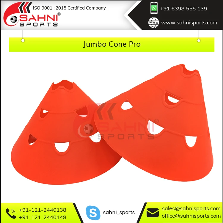 15 cm Height and 30 cm Base Diameter Jumbo Cone Pro for Soccer and Football Training