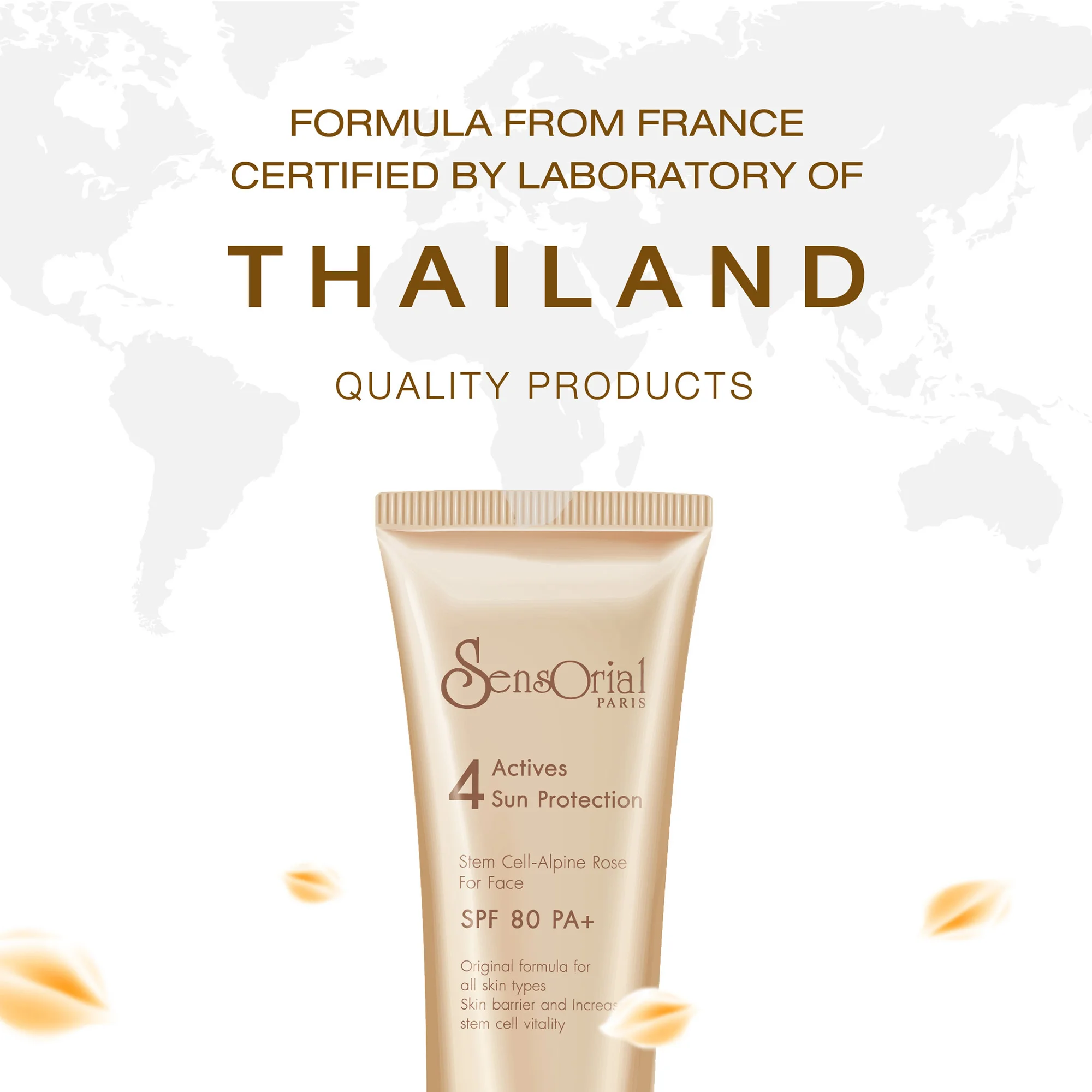 UV Protect Sun Block Lotion with Silk proteins extract Face Sun Cream Sunscreen SPF80 PA+ Water Proof 30 m