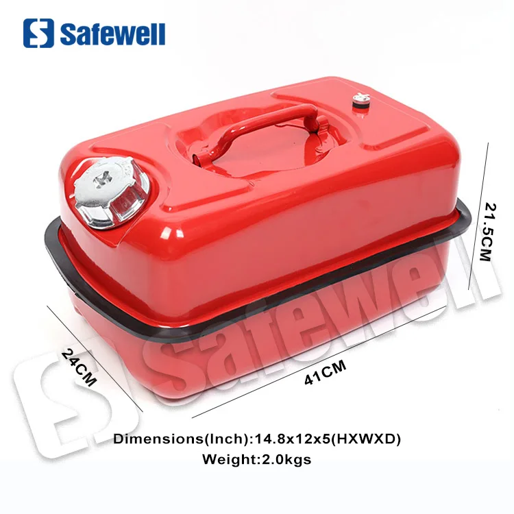 SWJC-31 10 Liter Horizontal Metal  Flat petrol Jerry Can