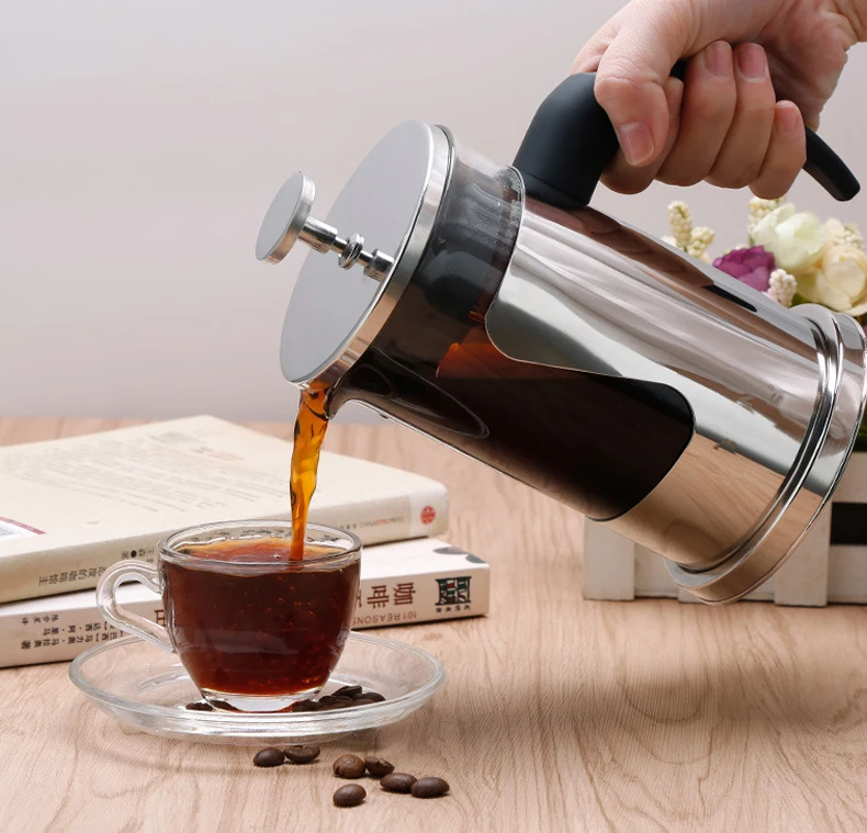 Wholesale 2021 New Style Stay Hot Glass Travel Stainless Steel French Press Coffee Maker