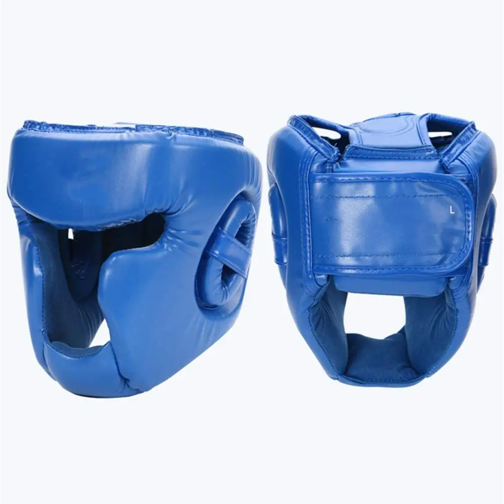 
Covered Boxing Helmet Muay Thai PU Leather Training Sparring Boxing 