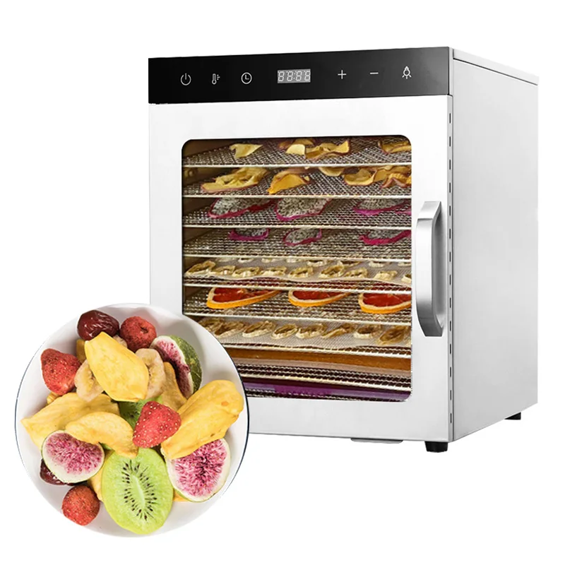 10 Trays 800w Household Vegetable Dryer Machine Stainless Steel Food Dehydrator