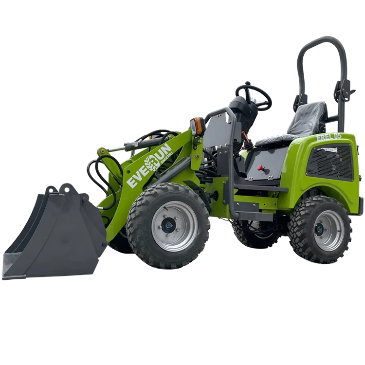 EVERUN EREL05 500kg mini multi functional construction machinery equipment farm mucking small farming electric loader