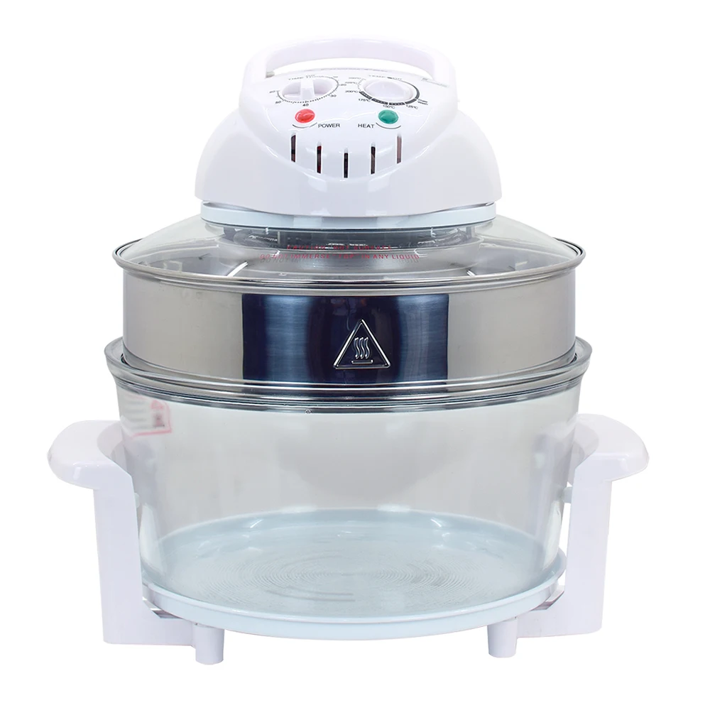 Энергосберегающая конвекционная электрическая галогенная печь Powerpac 360 с функцией турбо-стирки, с низким содержанием жира, с таймером на 60 минут