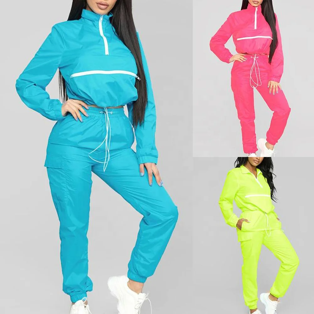 Neo Green Gym Set Women Reflective Jacket Fitness Elastic Drawstring Windbreaker Sports Outdoor Streetwear Casual Loose Workout