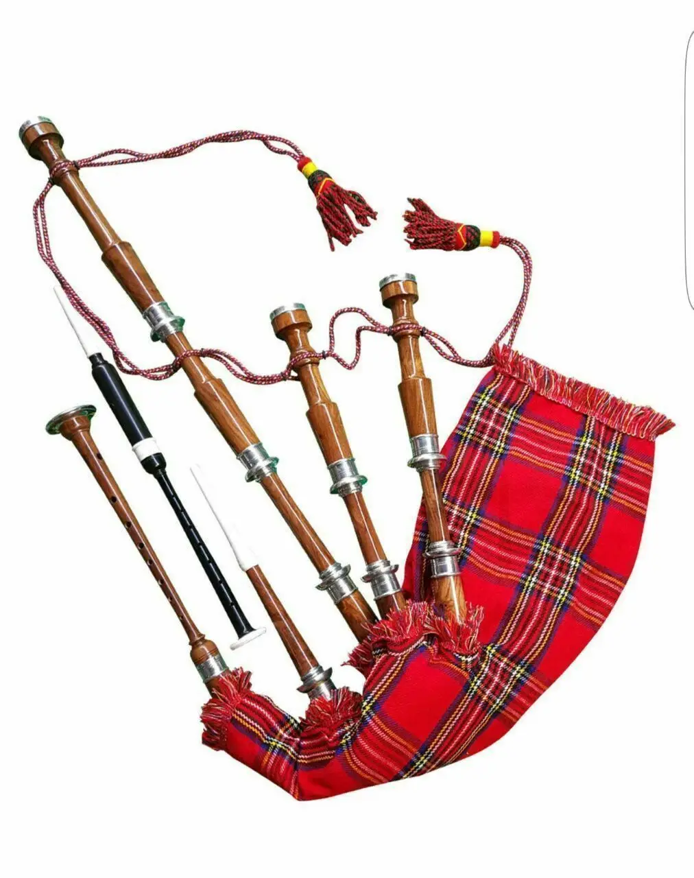 BLACK Bagpipe Scottish Great Highland Rosewood Bagpipe