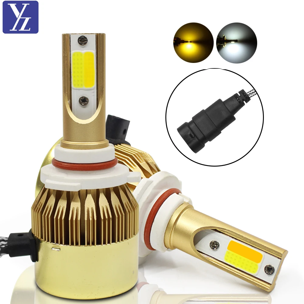 LED Headlights C6 72W 8000LM COB Auto Headlamp Bulbs Bombillo H1 H3 H4 H7 H11 880 9004 9006 9007 9005 Car led fog head lights