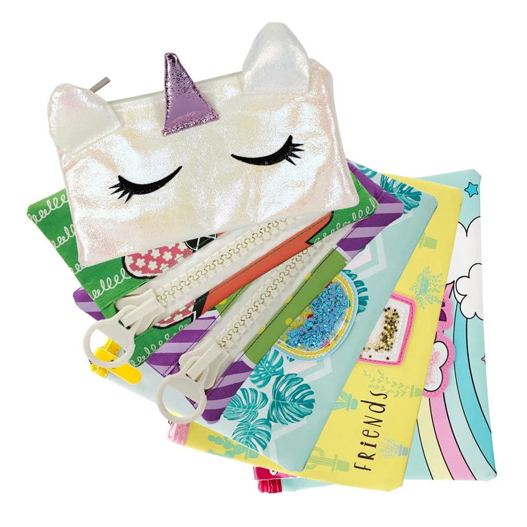 Лидер продаж 2021 amazon, комбинированная сумка для карандашей для школы и офиса, набор холщовых пеналов на молнии в наличии