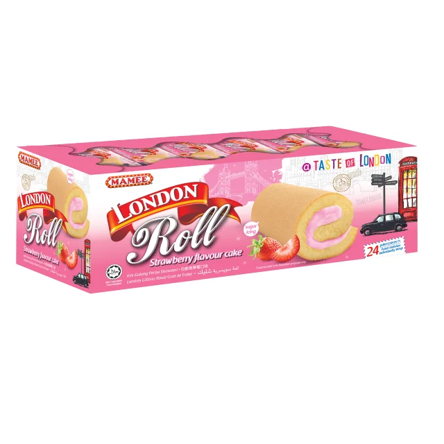  Mamee Лондон торт испечь Swiss Roll Box двойной шоколад кремовый